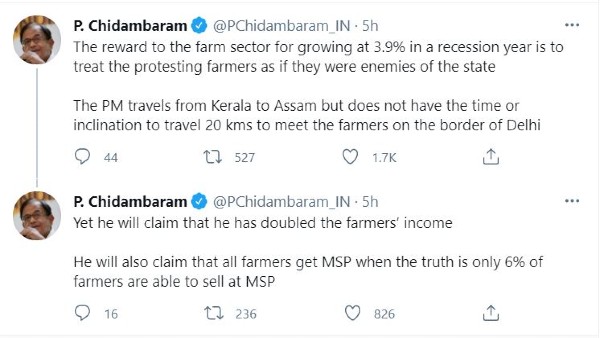 p chidambaram tweet p chidambaram tweet