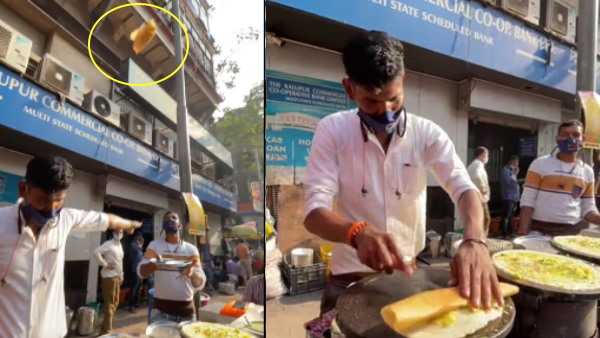 हवा में 10 फीट उछाला डोसा