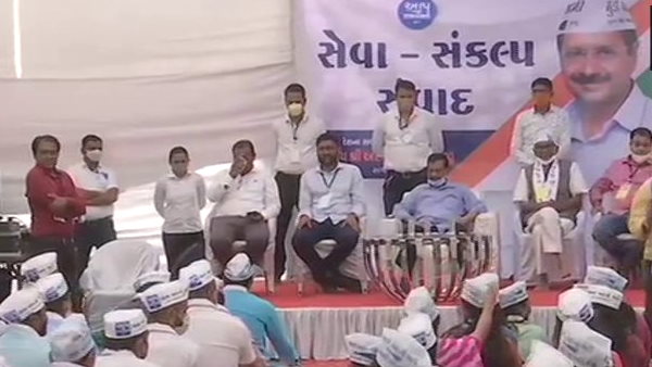 AAP Convener and Delhi CM Arvind Kejriwal in Gujarat, Addressing AAP supporters AAP Convener and Delhi CM Arvind Kejriwal in Gujarat, Addressing AAP supporters