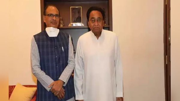 Chief Minister Shivraj singh chauhan meet Ex Chief Minister Kamal Nath after the lift incident Chief Minister Shivraj singh chauhan meet Ex Chief Minister Kamal Nath after the lift incident