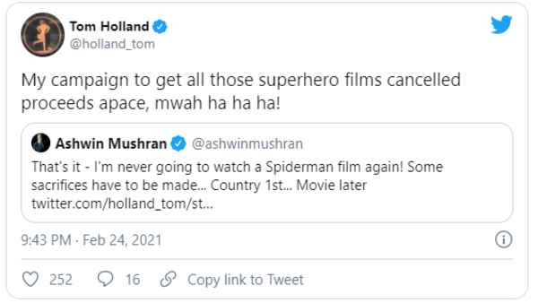 Narendra Modi stadium:Tom Holland an English historian and cricketer made a satire on Twitter, raising fears of Spider-Mans boycott Narendra Modi stadium:Tom Holland an English historian and cricketer made a satire on Twitter, raising fears of Spider-Mans boycott