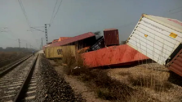 train accident today in mahendragarh: goods train derailed in haryana train accident today in mahendragarh: goods train derailed in haryana