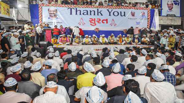 गुजरात निगम चुनाव में भी 'आप' मुख्य विपक्षी दल के तौर पर उभरी