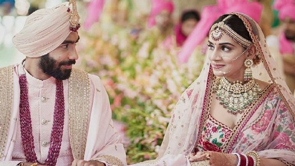 गोवा में जसप्रीत ने संजना संग रचाई शादी