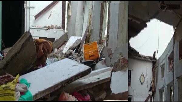 Blast in Chittorgarh Rajasthan due to gas leak, house collapsed, three men lost lives , four injured Blast in Chittorgarh Rajasthan due to gas leak, house collapsed, three men lost lives , four injured
