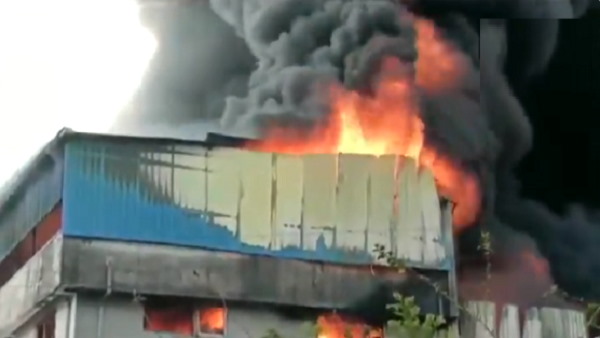 massive fire breaks out today at plastic factory near Asangaon in Thane district of Maharashtra massive fire breaks out today at plastic factory near Asangaon in Thane district of Maharashtra
