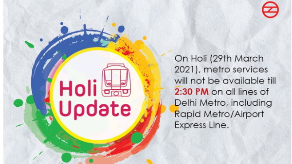 Delhi Metro Holi update train will run on all routes afternoon on March 29 DMRC tweet Delhi Metro Holi update train will run on all routes afternoon on March 29 DMRC tweet