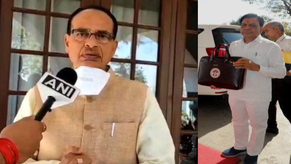 CM Shivraj Singh Chauhan and former CM Kamal Nath Reaction on Madhya Pradesh budget 2021 CM Shivraj Singh Chauhan and former CM Kamal Nath Reaction on Madhya Pradesh budget 2021