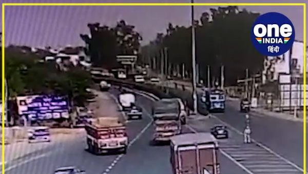 Guard of Bharatpur RTO Fling team crushed by truck, CCTV camera captured in an incident Guard of Bharatpur RTO Fling team crushed by truck, CCTV camera captured in an incident