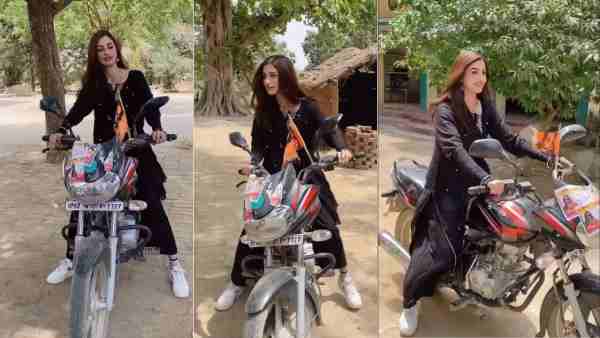 एक्ट्रेस Diksha Singh बाइक चलाती आई नजर