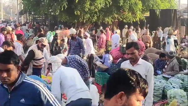 Huge crowd at vegetable markets of Moradabad and Delhi Ghazipur, people breaking COVID 19 guidelines Huge crowd at vegetable markets of Moradabad and Delhi Ghazipur, people breaking COVID 19 guidelines