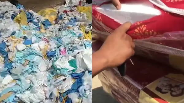 Maharashtra Used Masks Instead Of Cotton uses In Mattresses Jalgaon district Maharashtra Used Masks Instead Of Cotton uses In Mattresses Jalgaon district