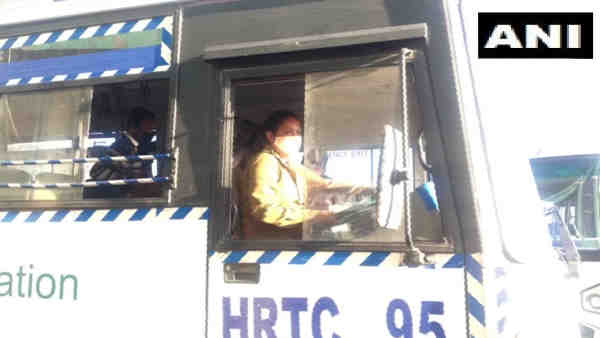 Seema Thakur, the only woman bus driver on an inter-state route Seema Thakur, the only woman bus driver on an inter-state route