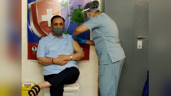 Gujarat Chief Minister Vijay Rupani takes first dose of coronavirus vaccine Gujarat Chief Minister Vijay Rupani takes first dose of coronavirus vaccine