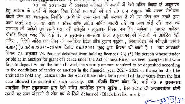 राजस्थान में शराब की तीसरी सबसे महंगी दुकान