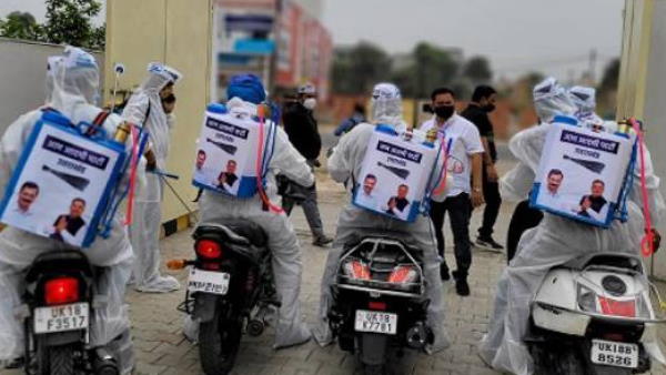 AAP formed team to sanitise houses and shops AAP formed team to sanitise houses and shops