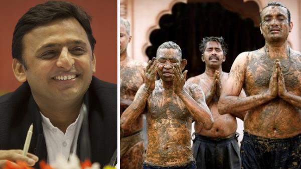 Akhilesh Yadav said Should We Cry Or Laugh On Cow Dung As Covid Cure Akhilesh Yadav said Should We Cry Or Laugh On Cow Dung As Covid Cure