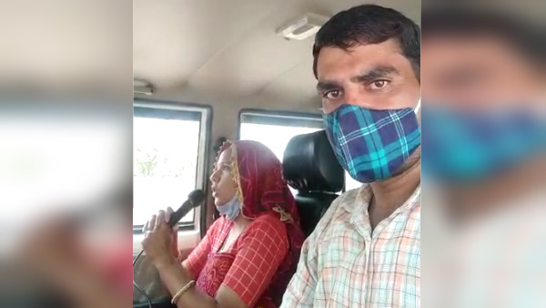 भाई से सीखी गाड़ी चलाना
