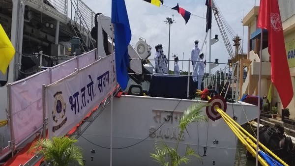 Indian Coast Guard ship Sajag commissioned on May 29 joins ship fleet in Porbandar Gujarat Indian Coast Guard ship Sajag commissioned on May 29 joins ship fleet in Porbandar Gujarat