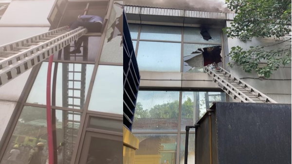 Fire breaks out at building near Safdarjung airport in Delhi: Officials Fire breaks out at building near Safdarjung airport in Delhi: Officials