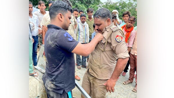 दारोगा ने बचाई व्यक्ति की जान