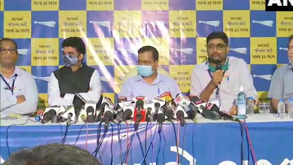 Arvind Kejriwal announced to AAP contest on all seats in 2022 Gujarat Legislative Assembly Polls Arvind Kejriwal announced to AAP contest on all seats in 2022 Gujarat Legislative Assembly Polls