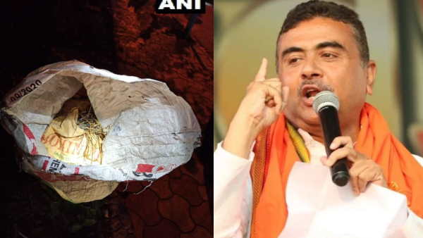 FIR lodged against Suvendu Adhikari Kolkata police found 51 crude bombs near BJP office FIR lodged against Suvendu Adhikari Kolkata police found 51 crude bombs near BJP office