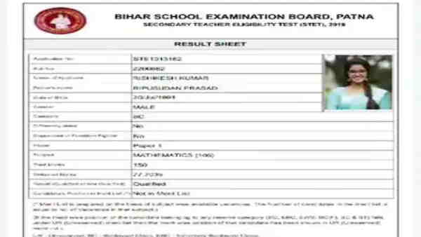 bihar stet marksheet south actress photo viral on social media bihar stet marksheet south actress photo viral on social media
