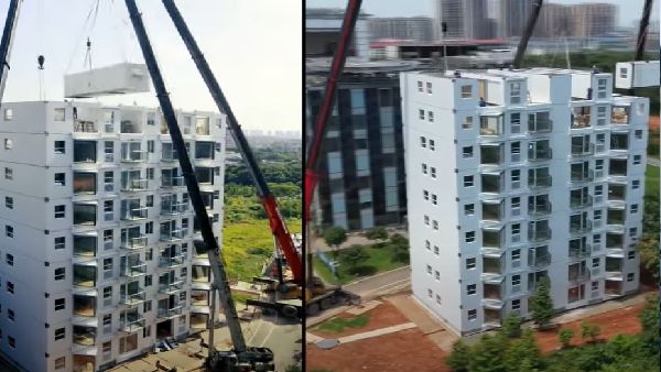 28 घंटे 45 मिनट में खड़ी की 10 मंजिला इमारत