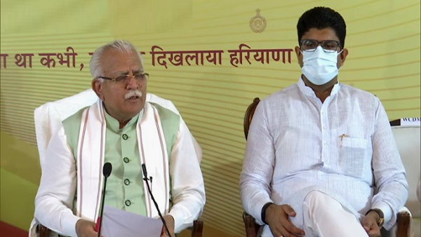 CM Manohar Lal Khattar and Deputy CM Dushyant Chautala On farmers protest, New farm laws CM Manohar Lal Khattar and Deputy CM Dushyant Chautala On farmers protest, New farm laws