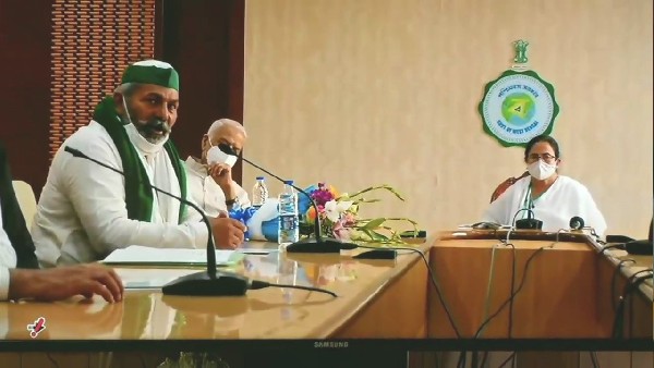 Rakesh Tikait Mamata Banerjee Rakesh Tikait Mamata Banerjee