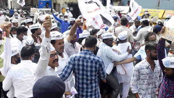 aam aadmi party protest demanding prohibition of liquor aam aadmi party protest demanding prohibition of liquor
