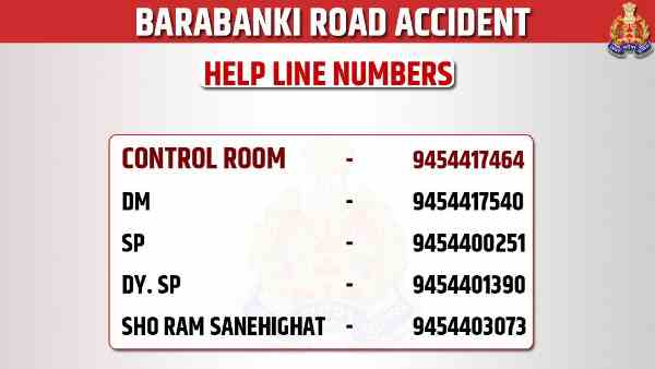 Barabanki Bus Accident: District Administration issued helpline number Barabanki Bus Accident: District Administration issued helpline number