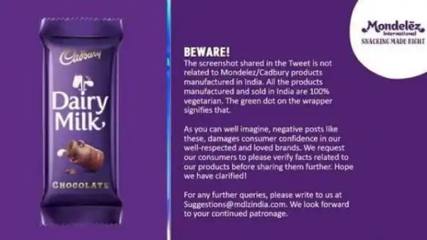Fact check Cadbury chocolates contain beef has been going viral on various social media platform Fact check Cadbury chocolates contain beef has been going viral on various social media platform