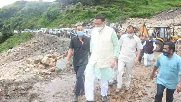 CM Dhami visited the disaster affected areas CM Dhami visited the disaster affected areas
