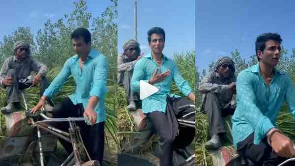 bollywood actor Sonu Sood driving a rickshaw, asking the milkman for discount bollywood actor Sonu Sood driving a rickshaw, asking the milkman for discount