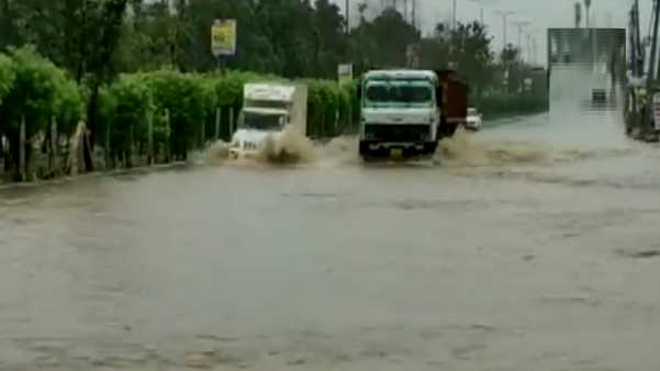 Heavy rain in Gurugram city Heavy rain in Gurugram city