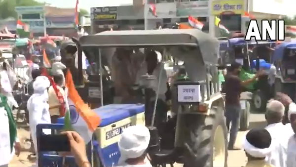 Farmers tiranga yatra on Independence Day in Jind Farmers tiranga yatra on Independence Day in Jind