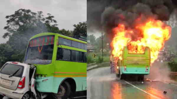 ramgarh ranchi dhanbad expressway road accident five people burnt alive ramgarh ranchi dhanbad expressway road accident five people burnt alive