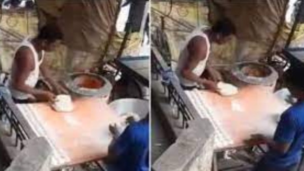 ghaziabad man make tandoori roti by spitting video viral ghaziabad man make tandoori roti by spitting video viral