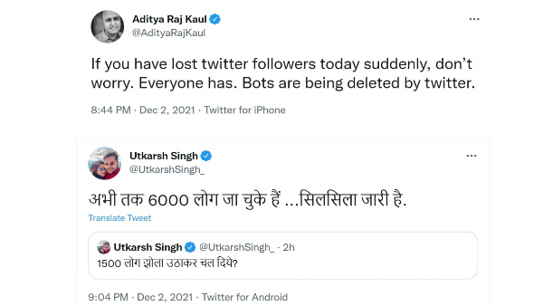 Twitter users lost Twitter followers in the last couple of hours Twitter users lost Twitter followers in the last couple of hours