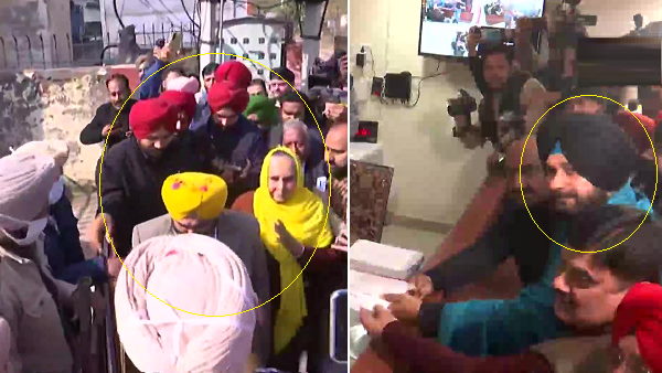 Punjab Elections 2022: AAP CM face Bhagwant Mann and congresss Navjot Sidhu files nomination Punjab Elections 2022: AAP CM face Bhagwant Mann and congresss Navjot Sidhu files nomination