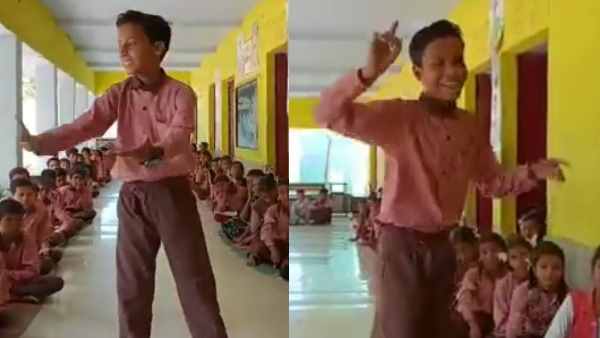 Dance video of UP govt school student went viral Dance video of UP govt school student went viral