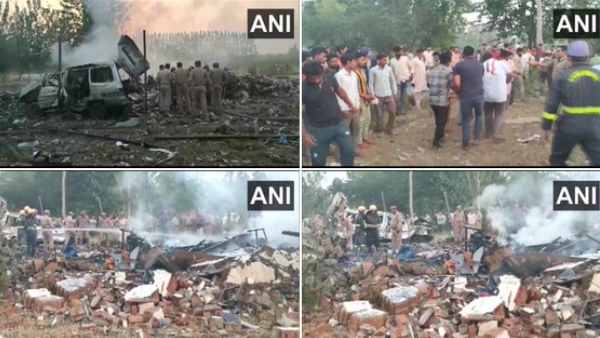 Four people lost their lives in Saharanpur after a fire broke out at a firecracker factory Four people lost their lives in Saharanpur after a fire broke out at a firecracker factory