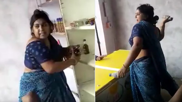 दुकान को खुद की प्रोपर्टी बता रही थी