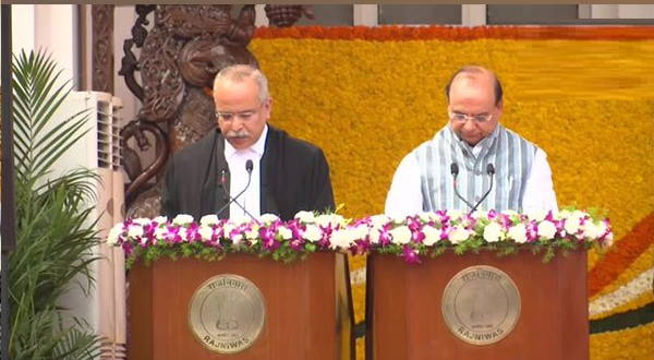 Satish Chandra Sharma takes oath as Chief Justice of Delhi High Court, Lieutenant Governor of Delhi Vinai Kumar Saxena administered the oath Satish Chandra Sharma takes oath as Chief Justice of Delhi High Court, Lieutenant Governor of Delhi Vinai Kumar Saxena administered the oath