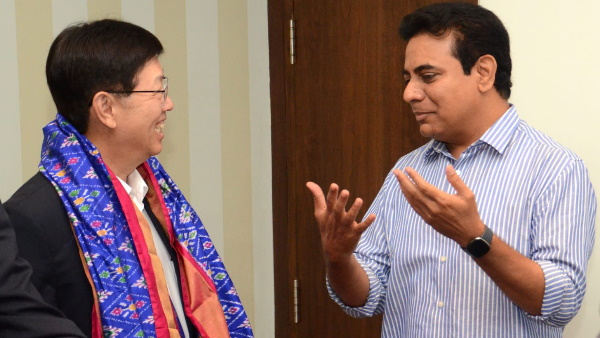 Information Technology Minister of Telangana met Foxconn chief, invited for investment Information Technology Minister of Telangana met Foxconn chief, invited for investment