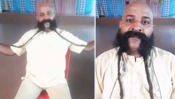 Unique hobby: Navneet Sharma of Meerut did not cut his mustache for the last 11 years Unique hobby: Navneet Sharma of Meerut did not cut his mustache for the last 11 years