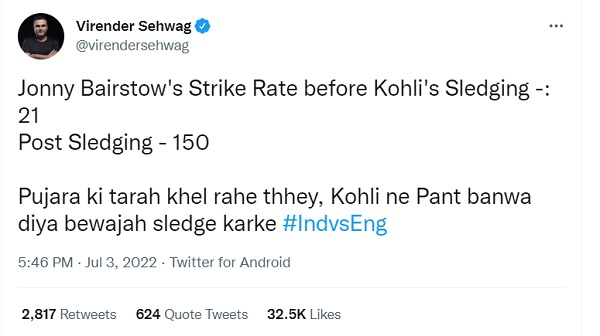 स्लेजिंग करके बेयरस्टो को पुजारा से पंत बना दिया