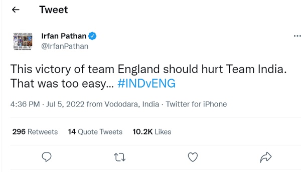 यह बहुत आसान जीत थी- इरफान पठान
